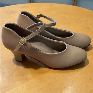 Theatricals Nude Dance Character Shoes with Ankle Strap Leather Sole